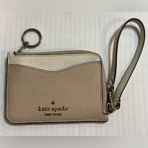 Kate Spade New York Leila Leather Card Holder Wristlet Rose Smoke